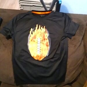 Football T-shirt fire